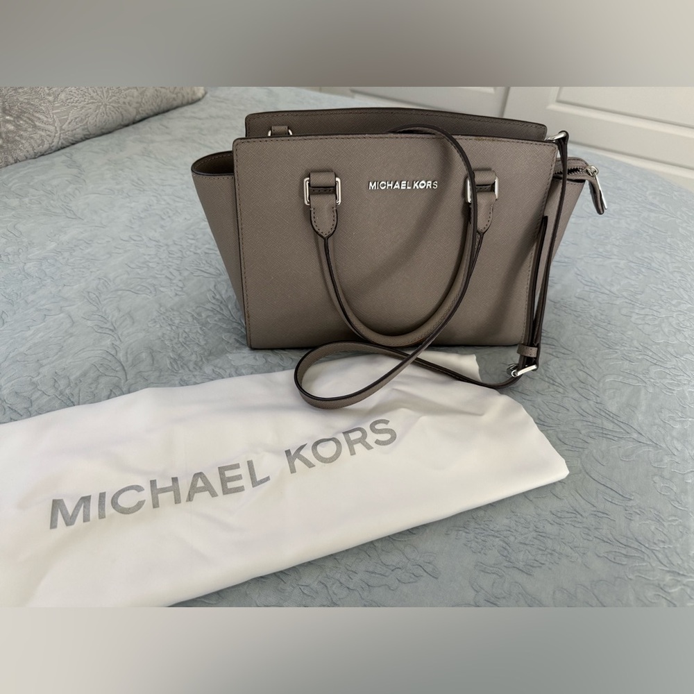 Michael Kors Grey Satchel Bag